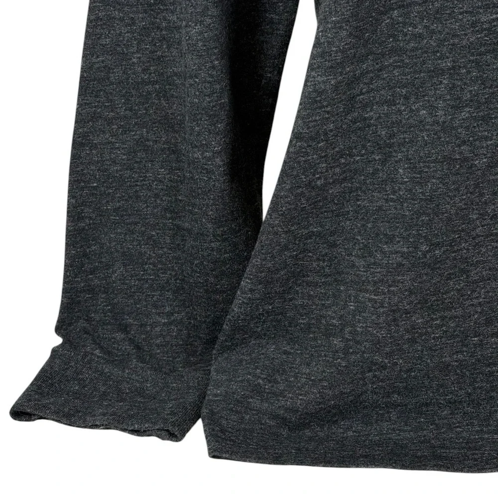 Polo Ralph Lauren Mens Custom Slim Fit Long Sleeve Tee Charcoal Grey Large